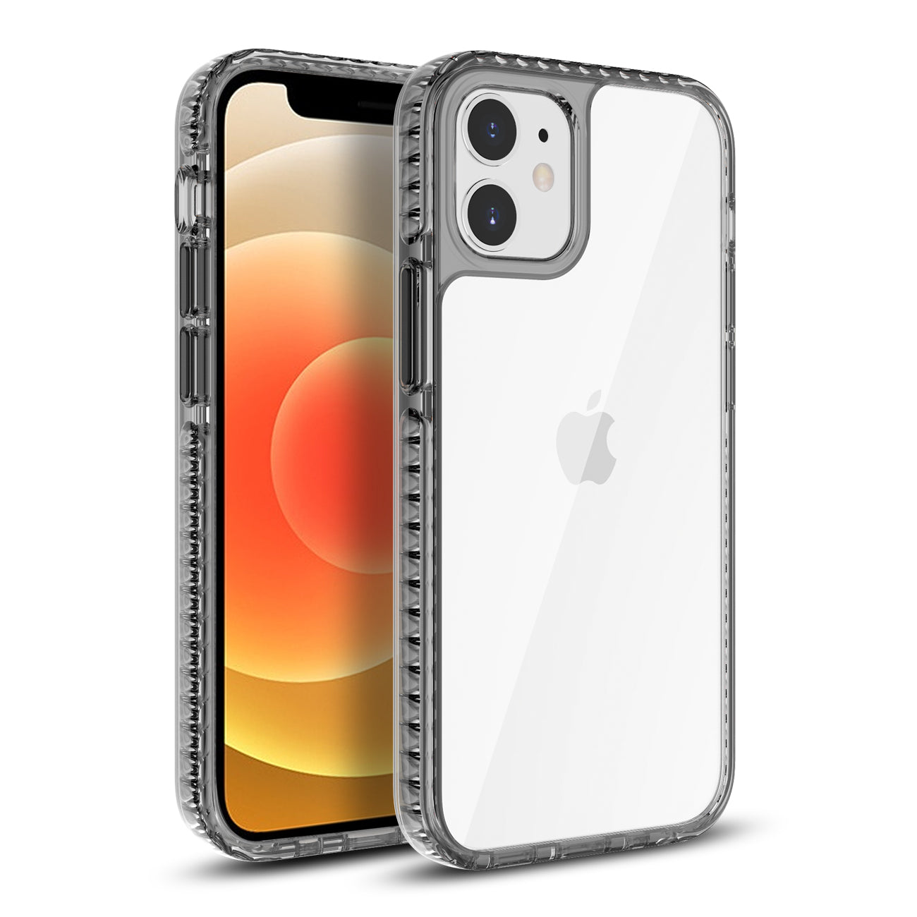 TPU Bumper Shockproof Case With Embedded Coil in BlackAPPLE iPhone 12 MINI in Black