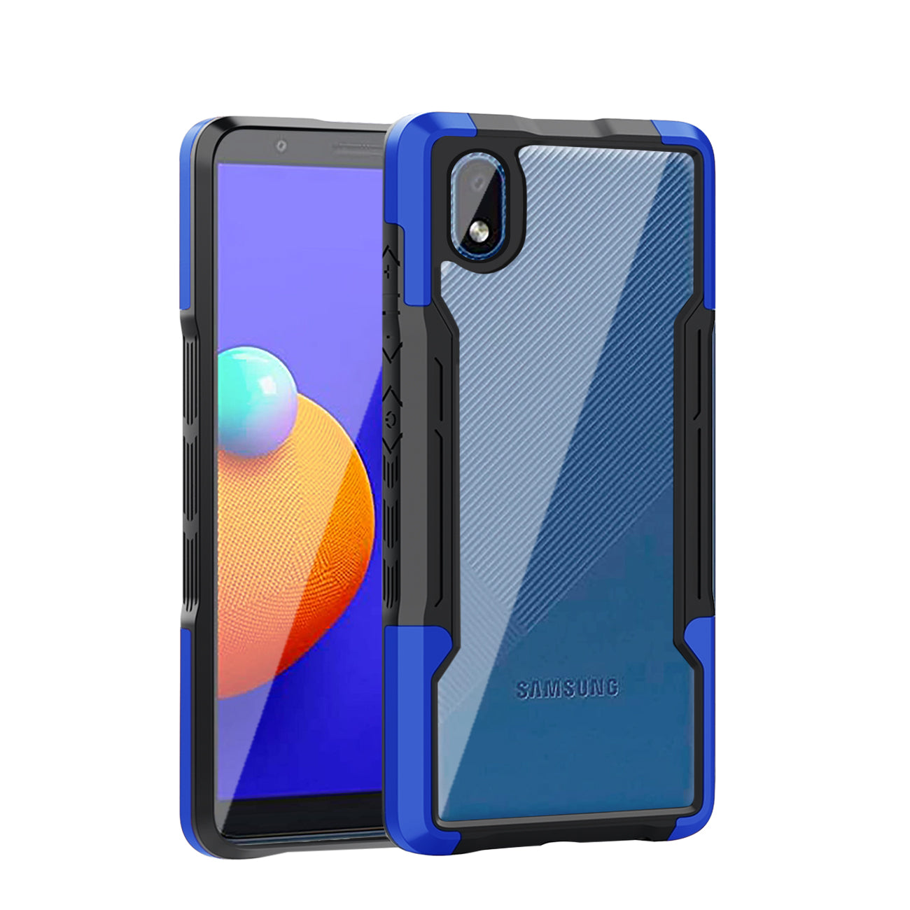 Shockproof Excellent Grip with Silky Feeling for Samsung Galaxy A01 Core in Blue