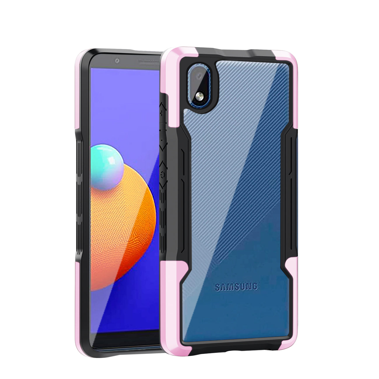 Shockproof Excellent Grip with Silky Feeling for Samsung Galaxy A01 Core in Pink