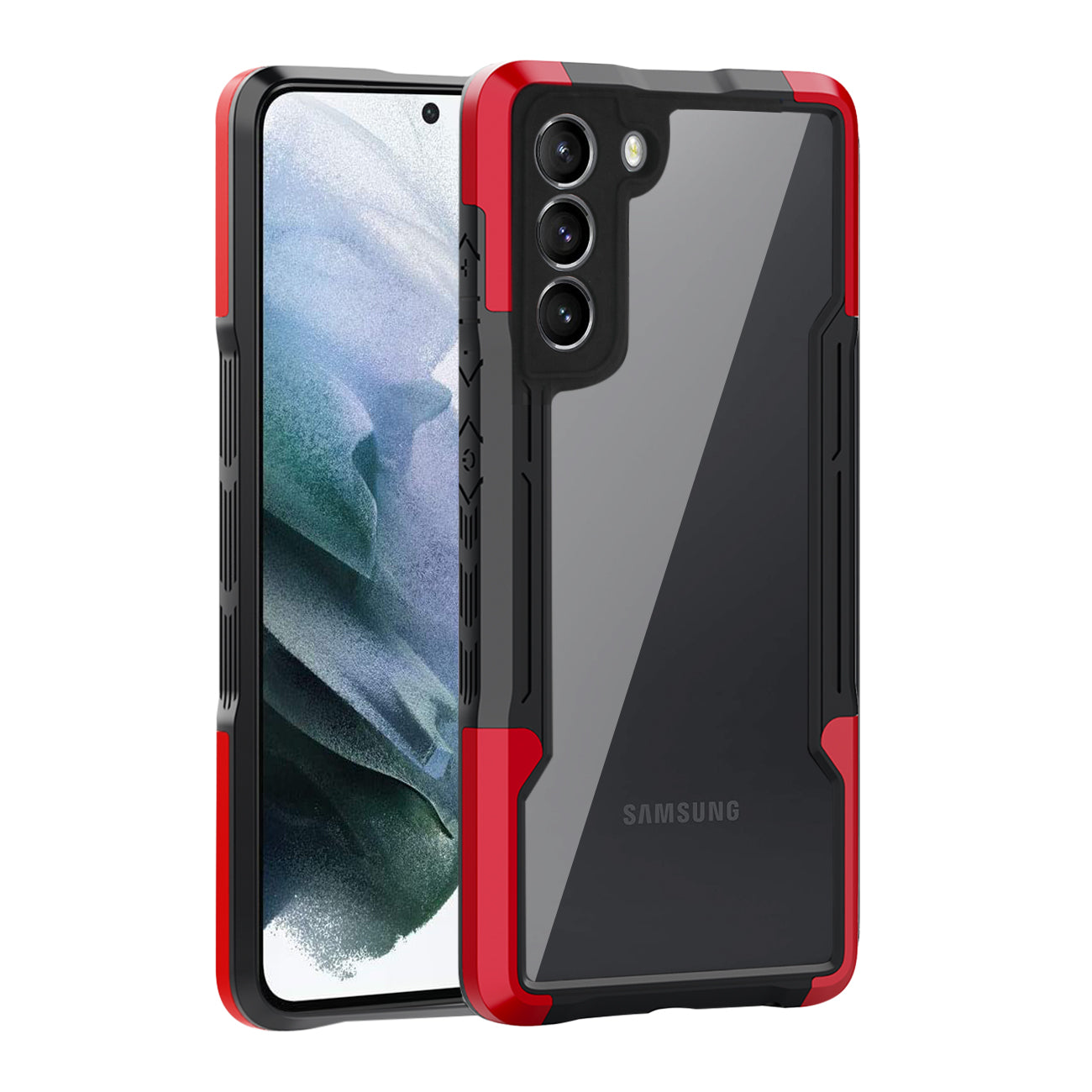 Shockproof Excellent Grip with Silky Feeling for Samsung Galaxy S21/S30 Plus in Red