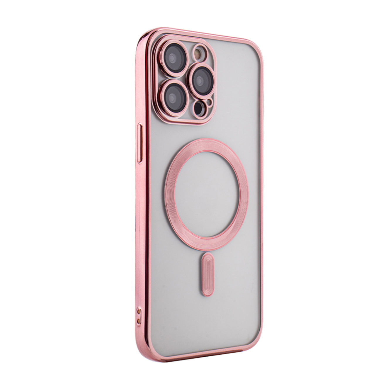 Magnetic Wireless Charging TPU Bumper Case For iPhone 14 Pro Max in Pink – view 2