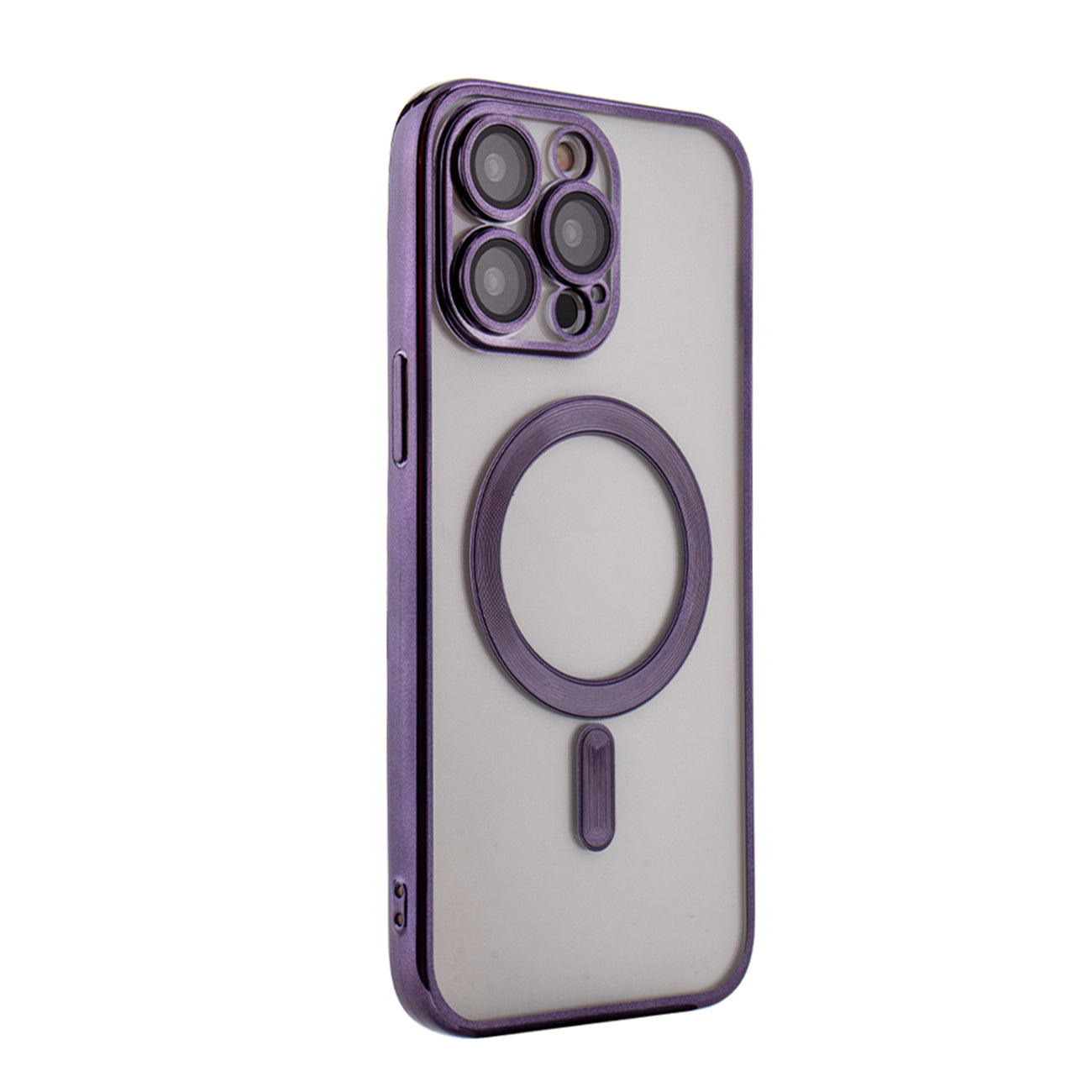 Magnetic Wireless Charging TPU Bumper Case For iPhone 14 Pro Max in Purple – view 2