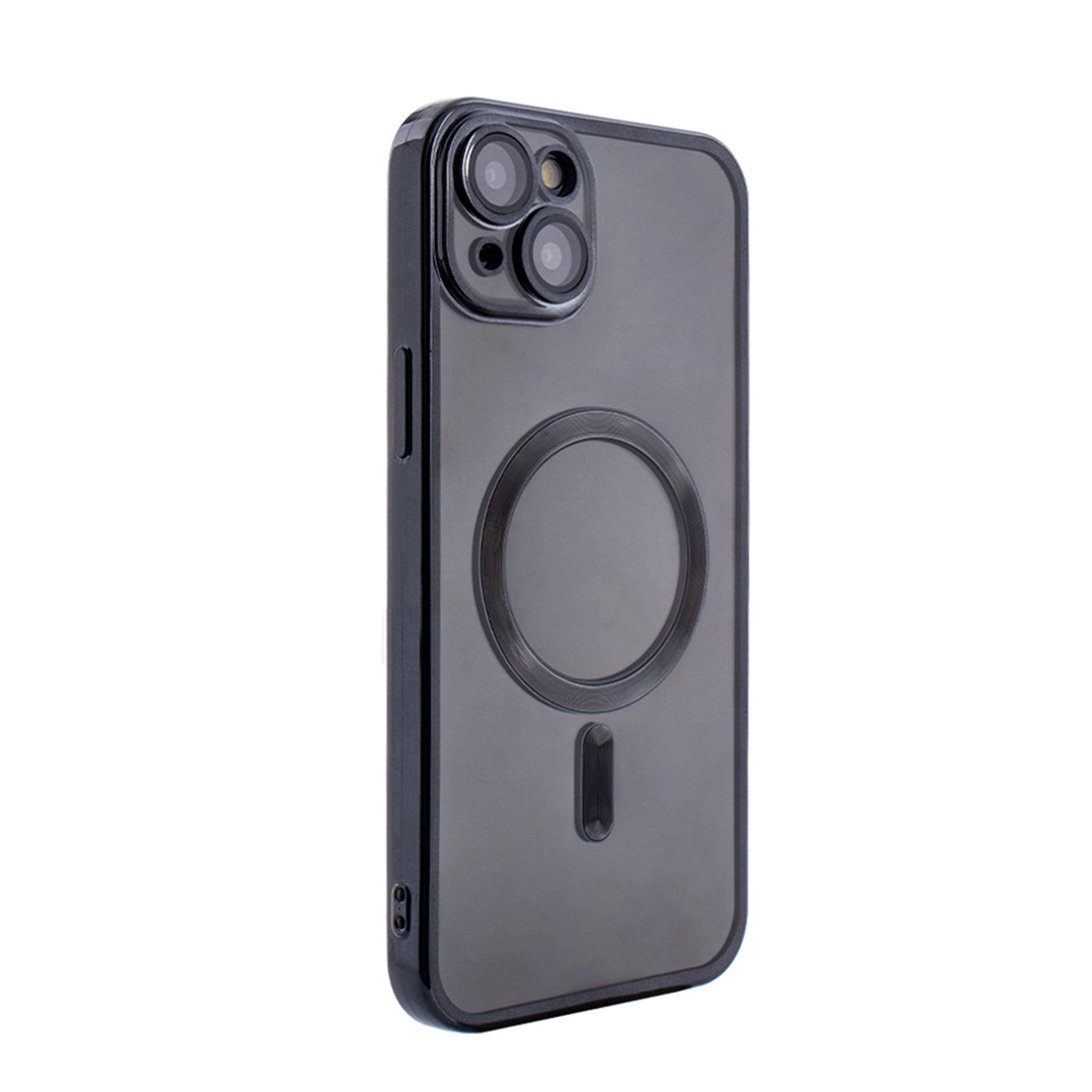 Magnetic Wireless Charging TPU Bumper Case For iPhone 15 Plus in Black