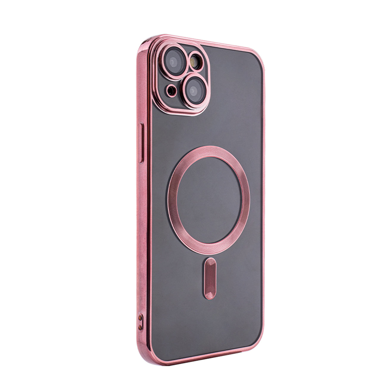 Magnetic Wireless Charging TPU Bumper Case For iPhone 15 Plus in Pink