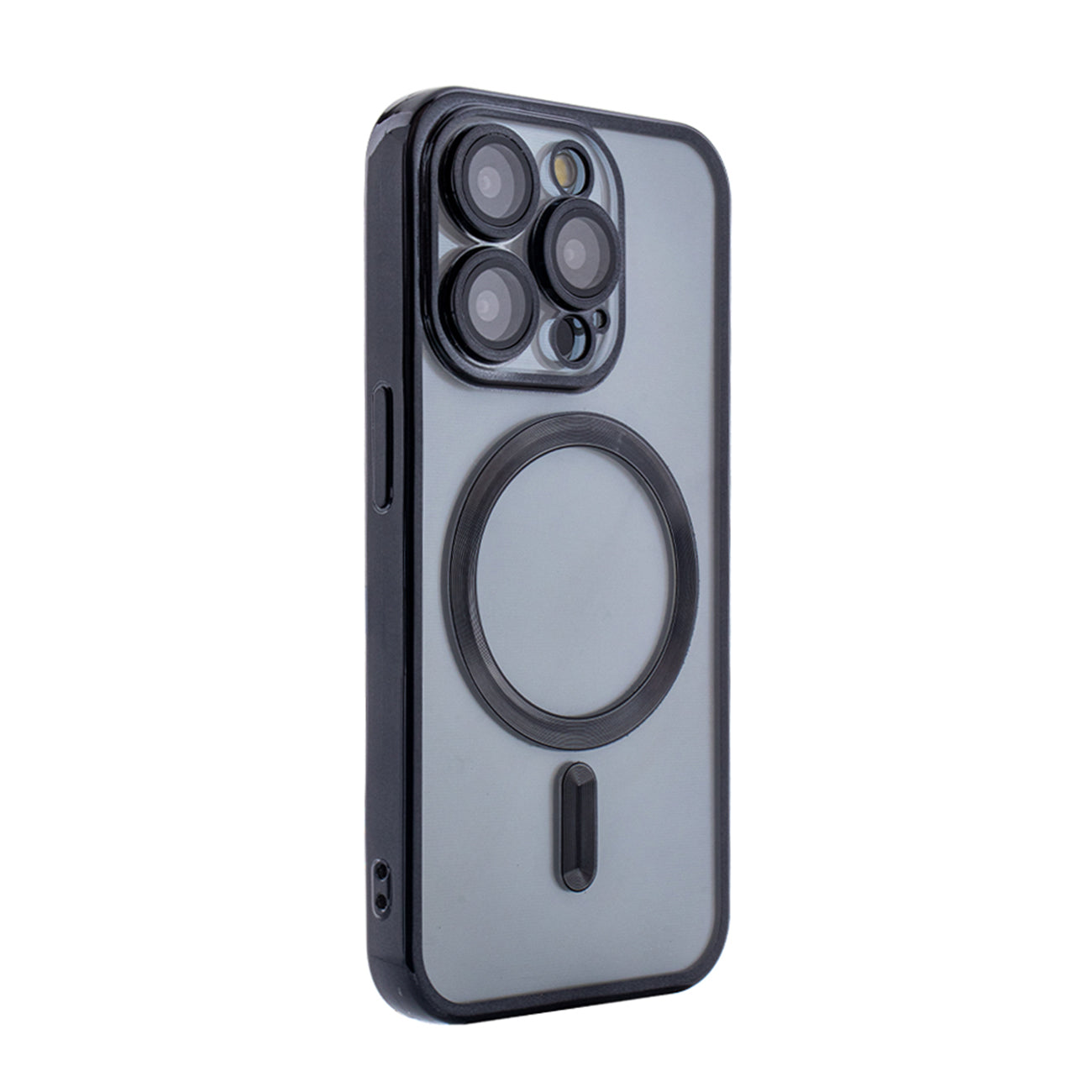 Magnetic Wireless Charging TPU Bumper Case For iPhone 15 Pro in Black – view 2