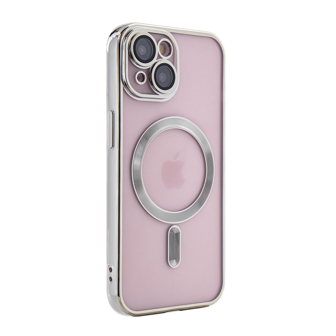 Magnetic Wireless Charging TPU Bumper Case For iPhone 15 in Silver – view 2