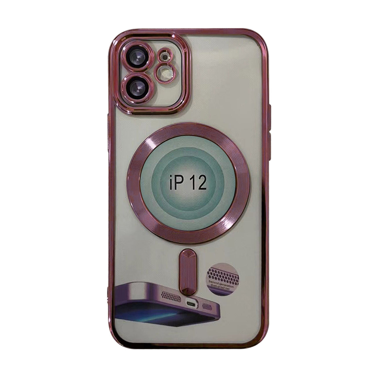 Magnetic Wireless Charging TPU Bumper Case For iPhone 14 Plus in Pink – view 2