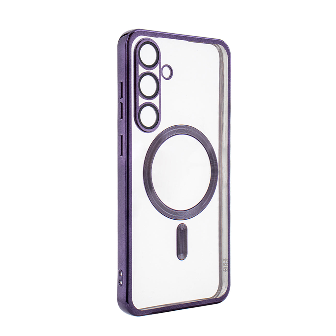 Magnetic Wireless Charging TPU Bumper Case for Samsung S24 Plus in Purple