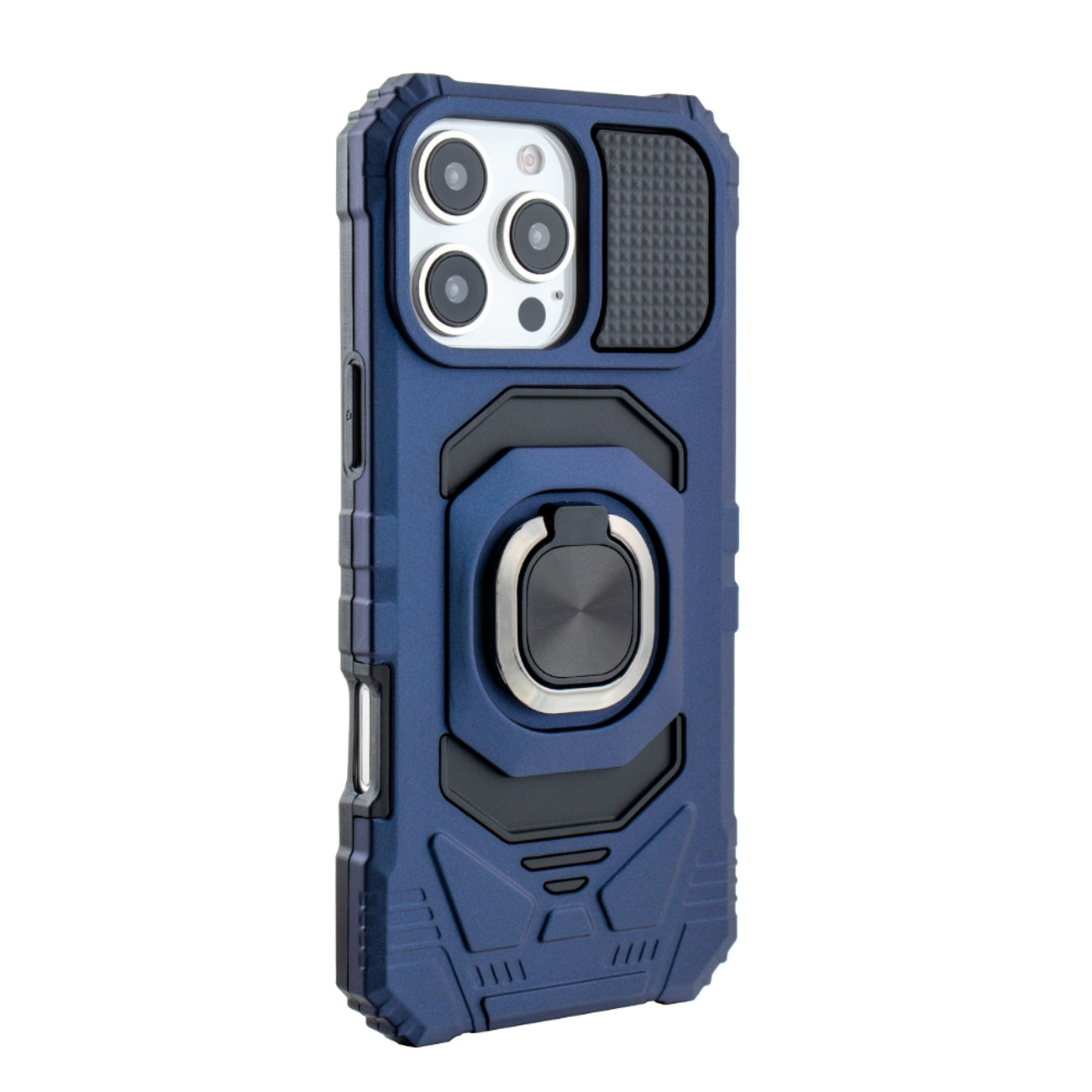 Kickstand Ring Holder TPU Shockproof Case for iPhone 16 Pro Max in BlUE
