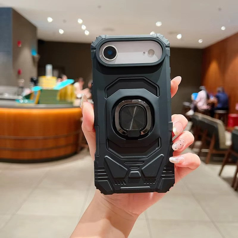 Kickstand Ring Holder TPU Shockproof Case for iPhone 17 Air in Black – view 2