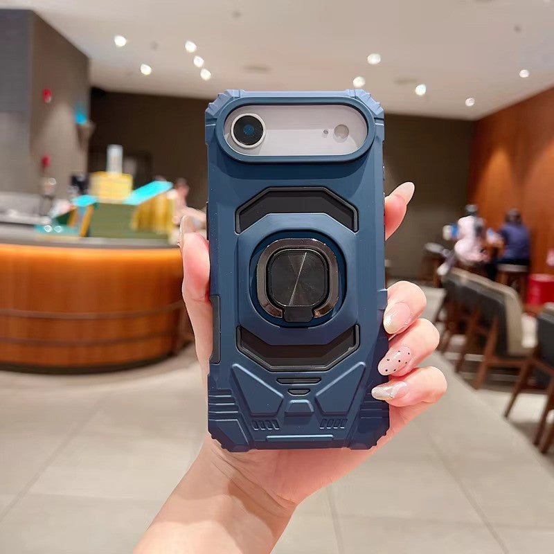 Kickstand Ring Holder TPU Shockproof Case for iPhone 17 Air in Blue – view 2