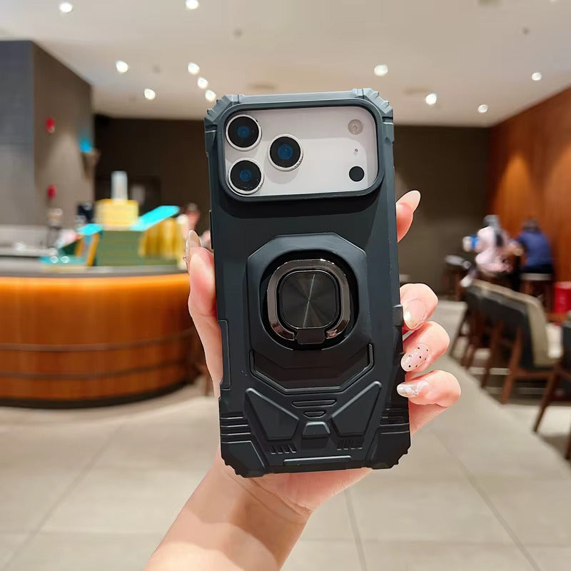 Kickstand Ring Holder TPU Shockproof Case for iPhone 17 Pro in Black – view 2