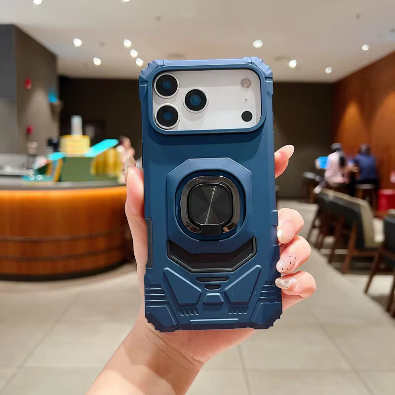 Kickstand Ring Holder TPU Shockproof Case for iPhone 17 Max in Blue – view 2