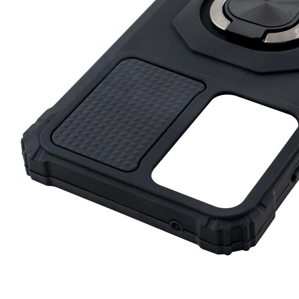 Kickstand Ring Holder TPU Shockproof Case for Motorola Moto G Power 5G (2024) in BLACK – view 3