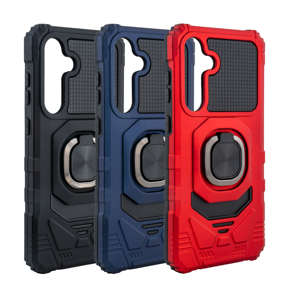 Kickstand Ring Holder TPU Shockproof Case for Samsung Galaxy S25 Ultra in GREEN – view 2