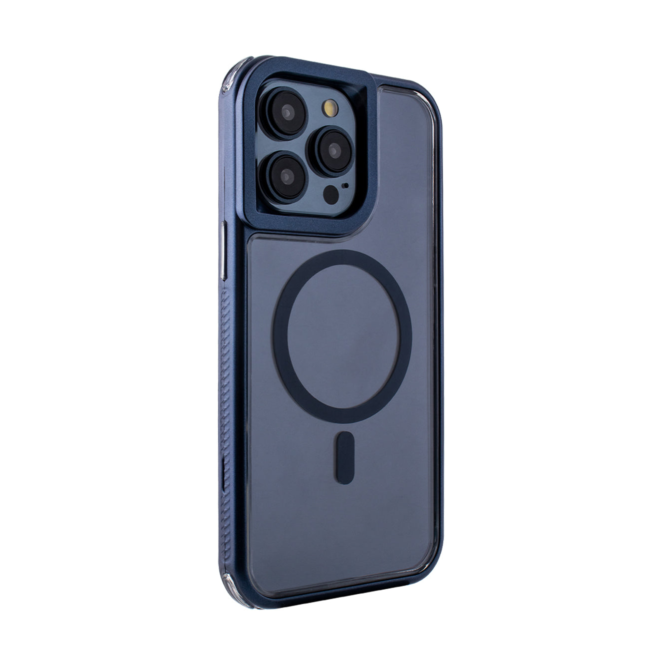Heavy Duty 3-in-1 Hybrid Shockproof Anti-Fall Protective Magnetic Case for iPhone 15 Pro Max in Blue