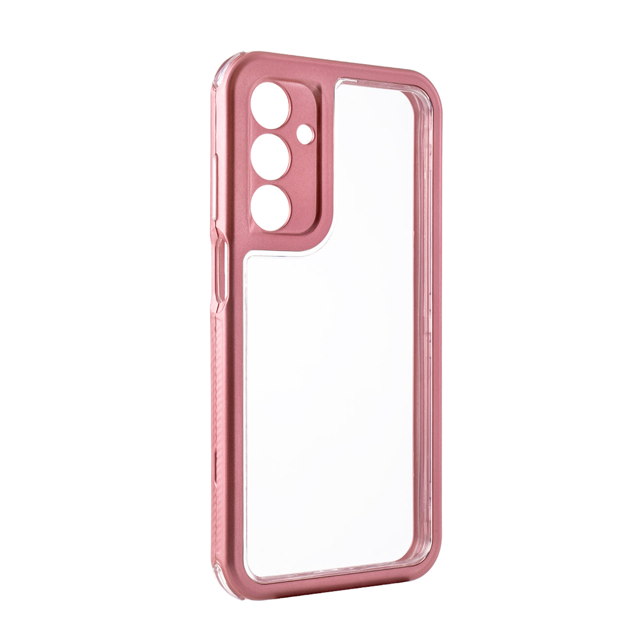 Heavy Duty Transparent Shockproof Protection 3-in-1 Hybrid Protective Case for Galaxy A25 5G in Pink
