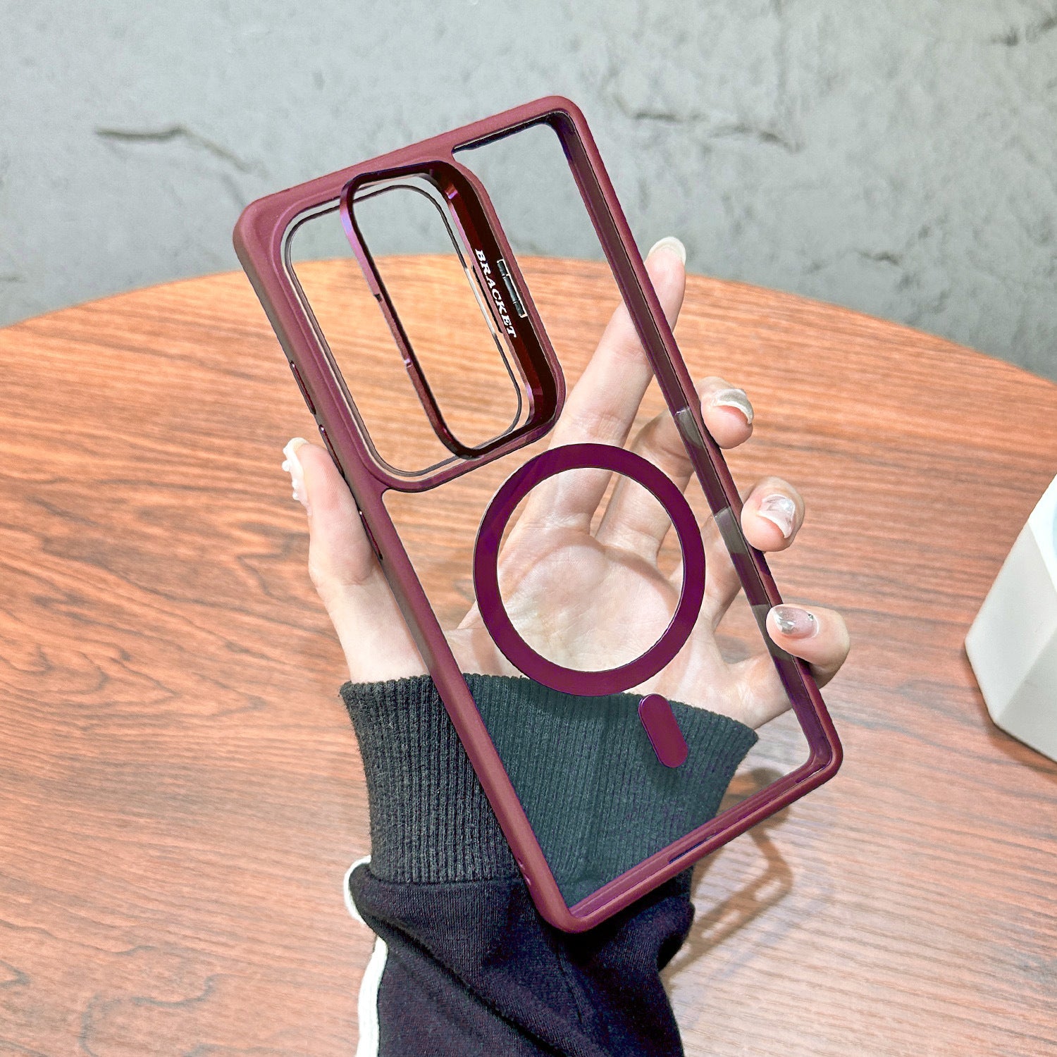 Magnetic Phone Case with Built-in Invisible Kickstand Compatible with Samsung Galaxy S25 Ultra – view 2