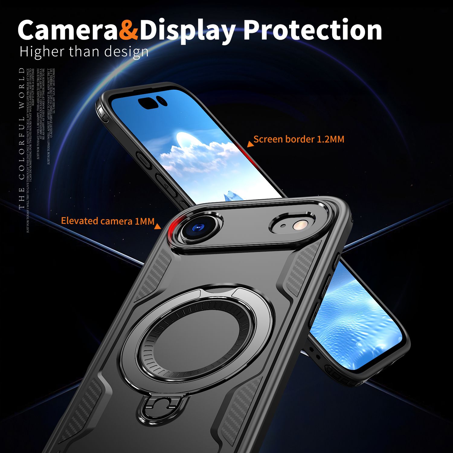 Reiko 360-degree Rotating Magnetic Versatile Stand Black Compatible with iPhone 17 Air – view 5