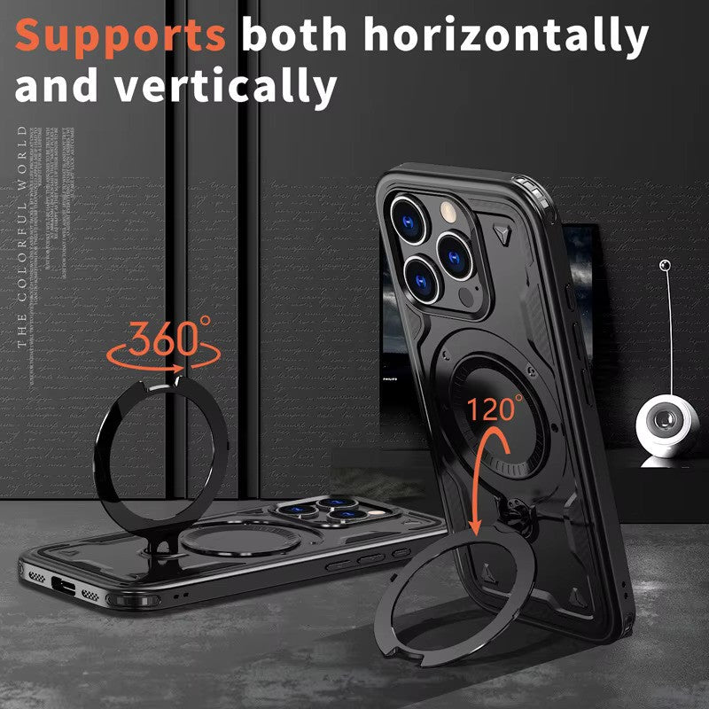Reiko 360-degree Rotating Magnetic Versatile Stand Black Compatible with iPhone 17. – view 4