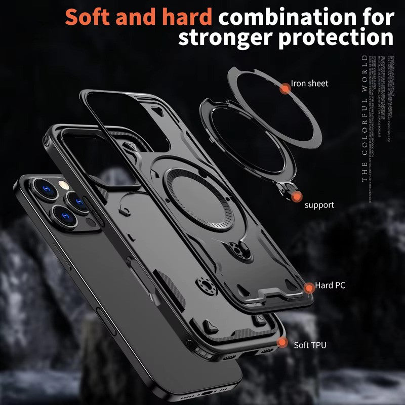 Reiko 360-degree Rotating Magnetic Versatile Stand Black Compatible with iPhone 17. – view 5