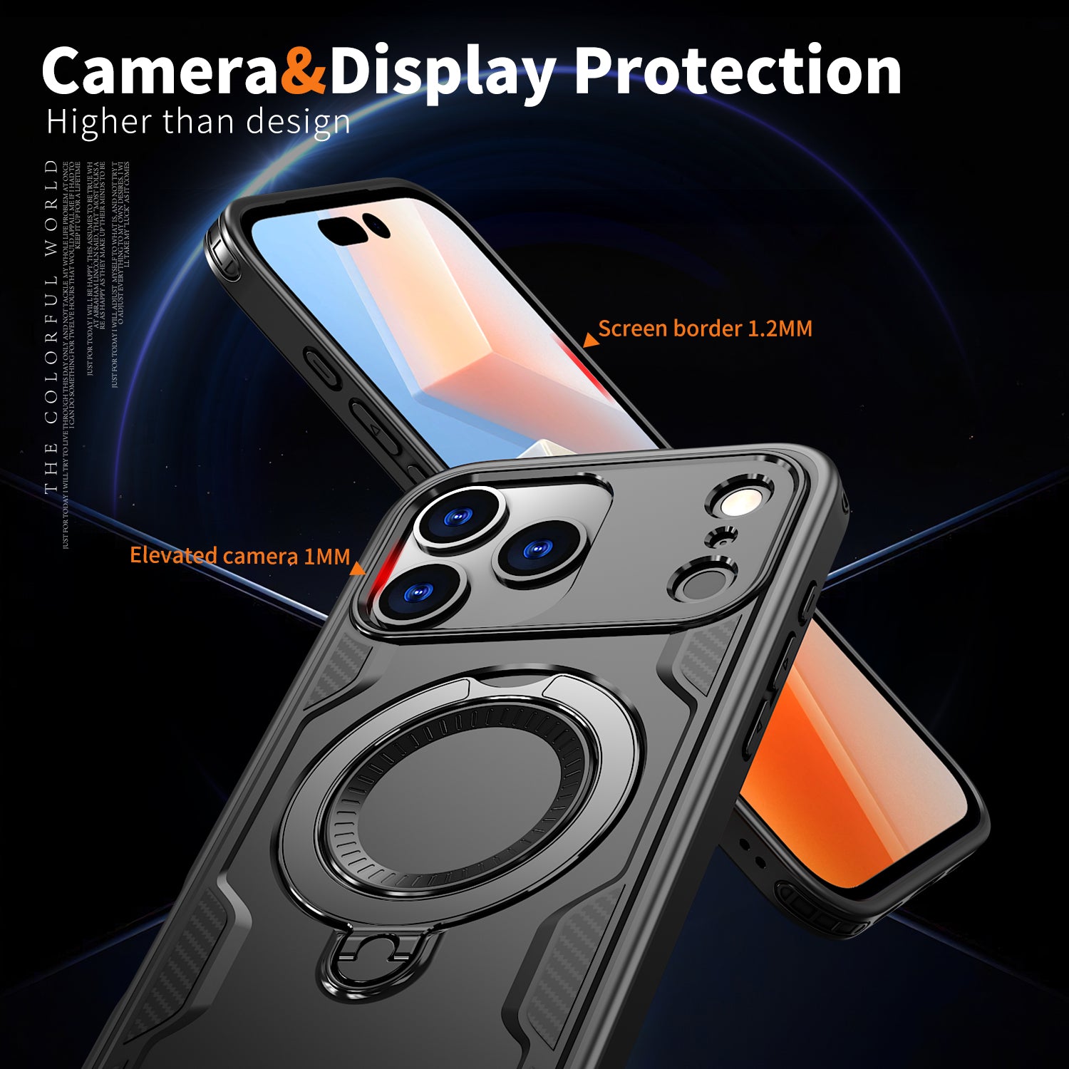 Reiko 360-degree Rotating Magnetic Versatile Stand Black Compatible with iPhone 17 Pro – view 6