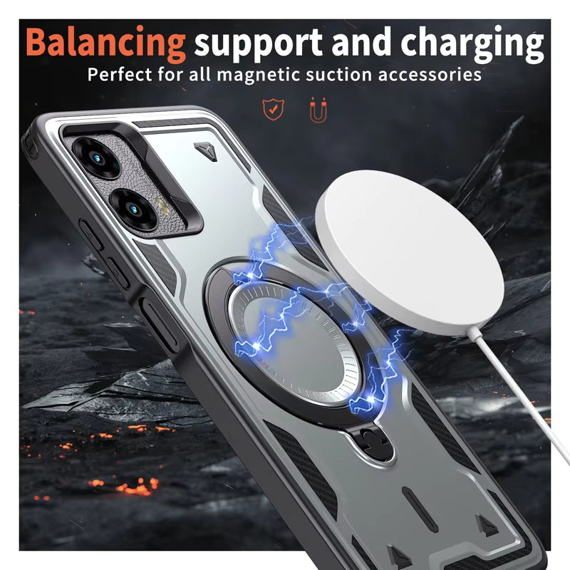 Reiko 360° Rotating Magnetic Versatile Stand Red Compatible with Samsung A07 – view 2