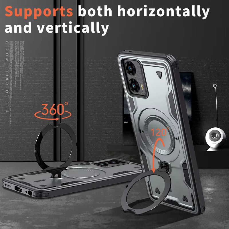 Reiko 360° Rotating Magnetic Versatile Stand Red Compatible with Samsung A07 – view 4