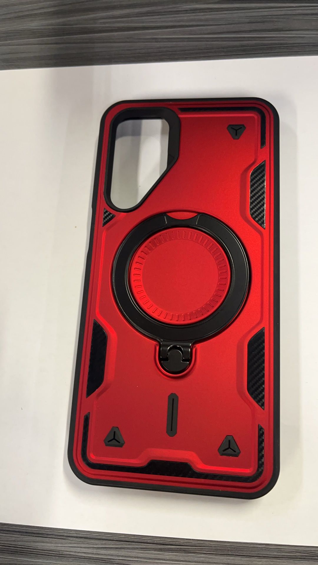 Reiko 360 Degree Rotating Magnetic Versatile Stand Red Compatible with iPhone Samsung Galaxy A25 – view 2