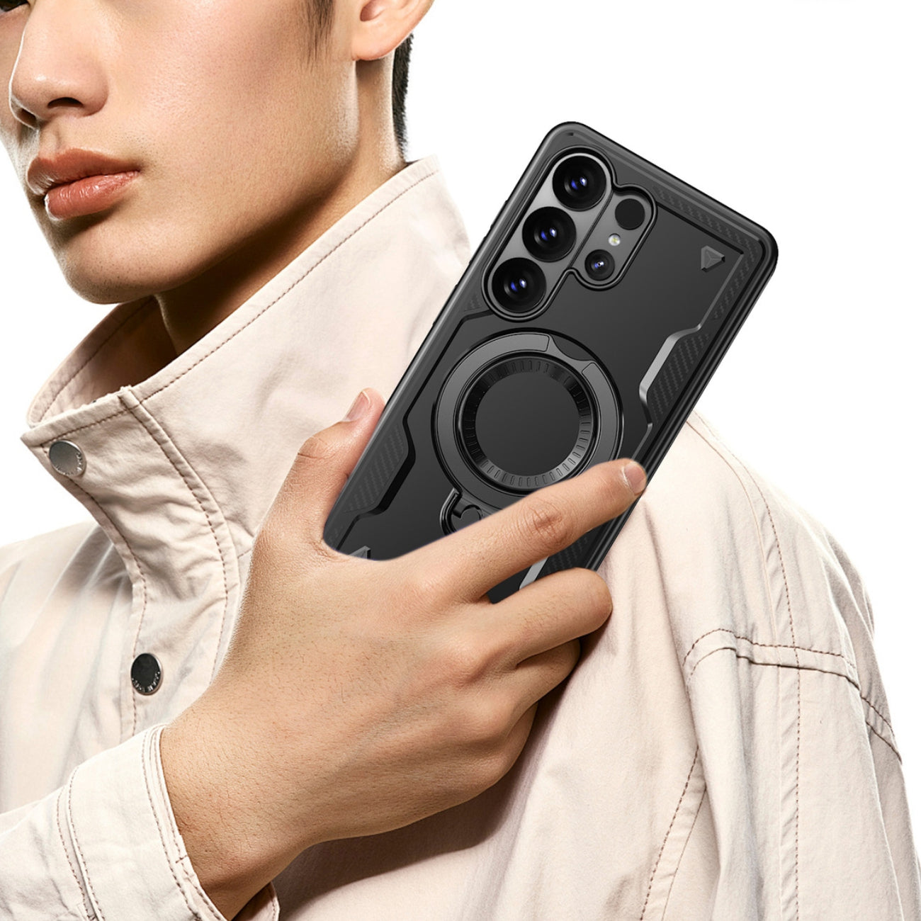 Reiko 360° Rotating Magnetic Versatile Stand Compatible with Samsung Galaxy S26 Plus – view 4