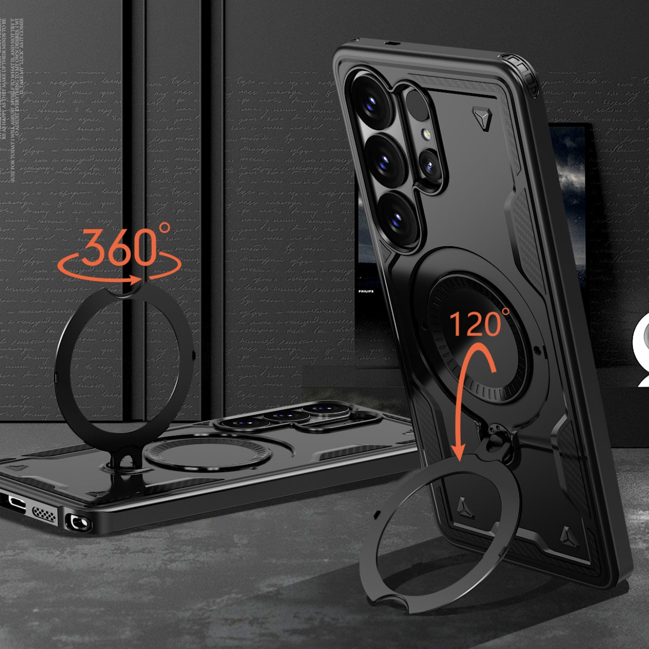 Reiko 360° Rotating Magnetic Versatile Stand Compatible with Samsung Galaxy S26 Plus – view 5