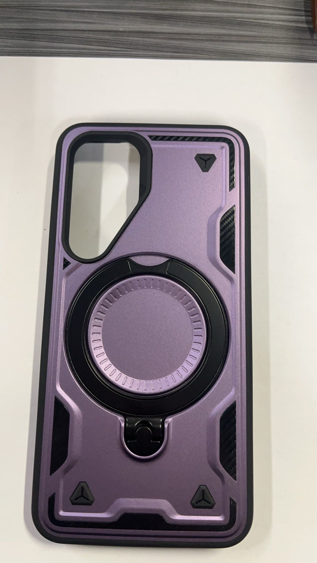 Reiko 360 Degree Rotating Magnetic Versatile Stand Purple Compatible with iPhone Samsung Galaxy S25 Plus – view 2