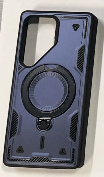 Reiko 360 Degree Rotating Magnetic Versatile Stand Navy Blue Compatible with Samsung Galaxy S25 Plus – view 2