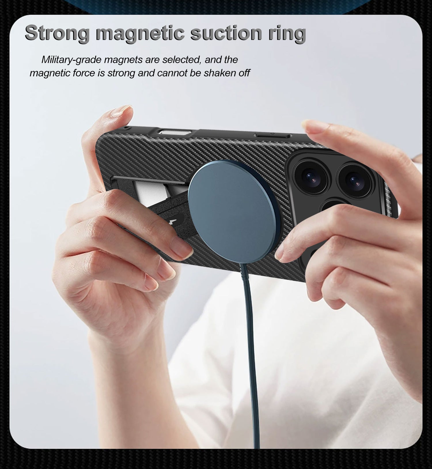 TPU PC kickstand Magnetic Phone Case for iPhone 17 Pro Max & iPhone 18 Pro Max – view 4