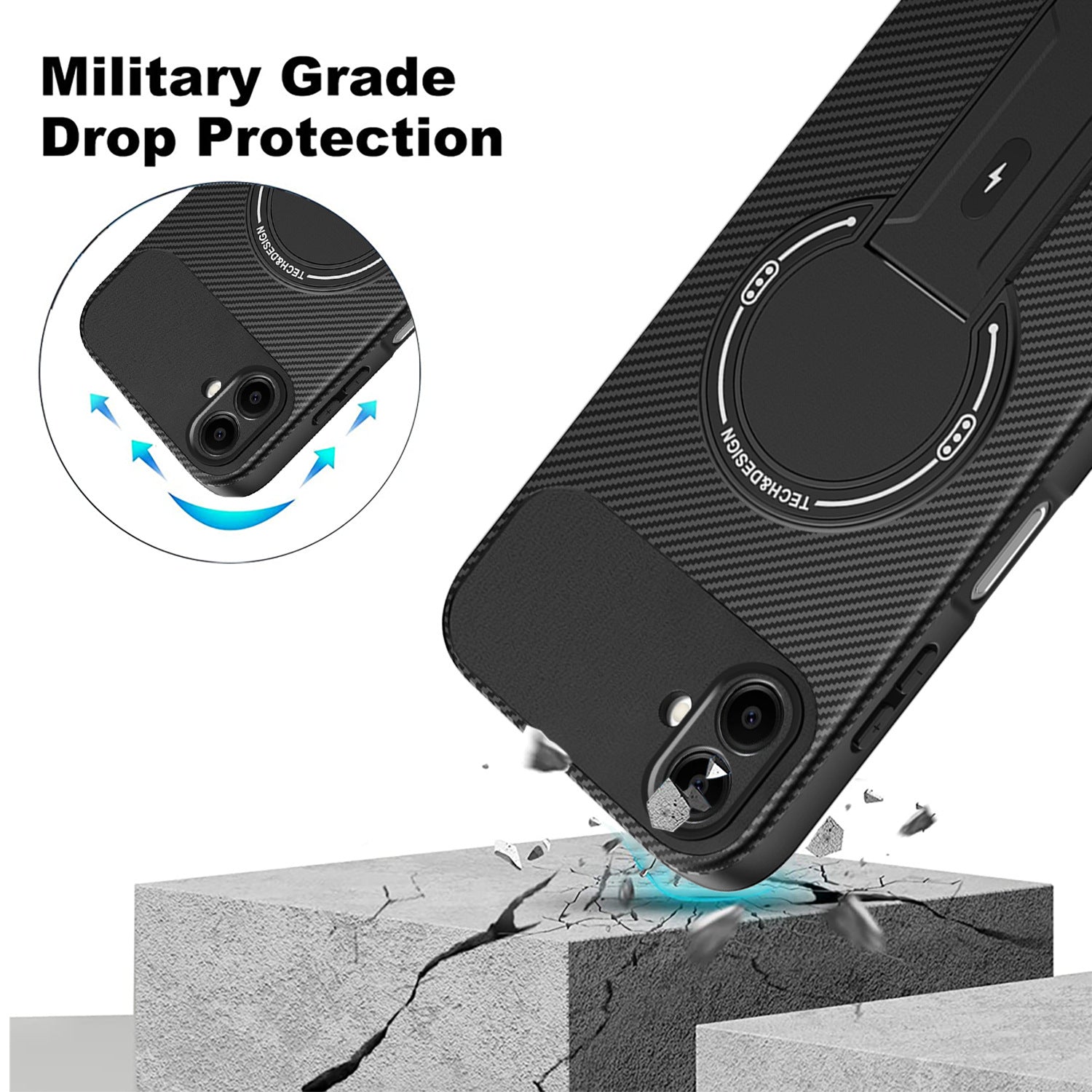 TPU PC kickstand Magnetic Phone Case – view 3