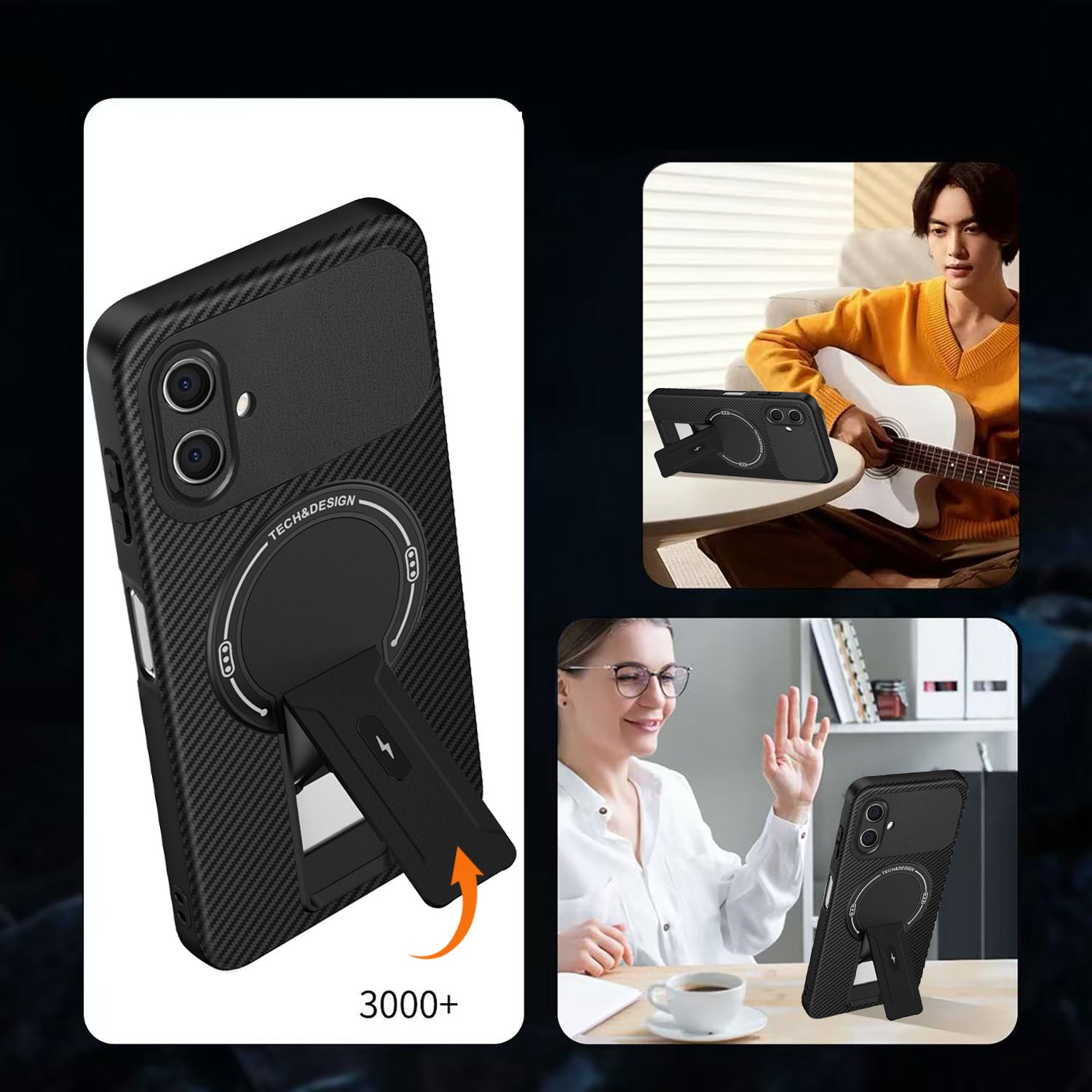 TPU PC kickstand Magnetic Phone Case – view 5