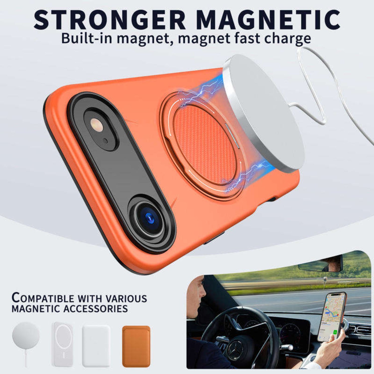 Reiko 360° Rotating Magnetic Versatile Stand Compatible with iPhone 17 Air – view 2