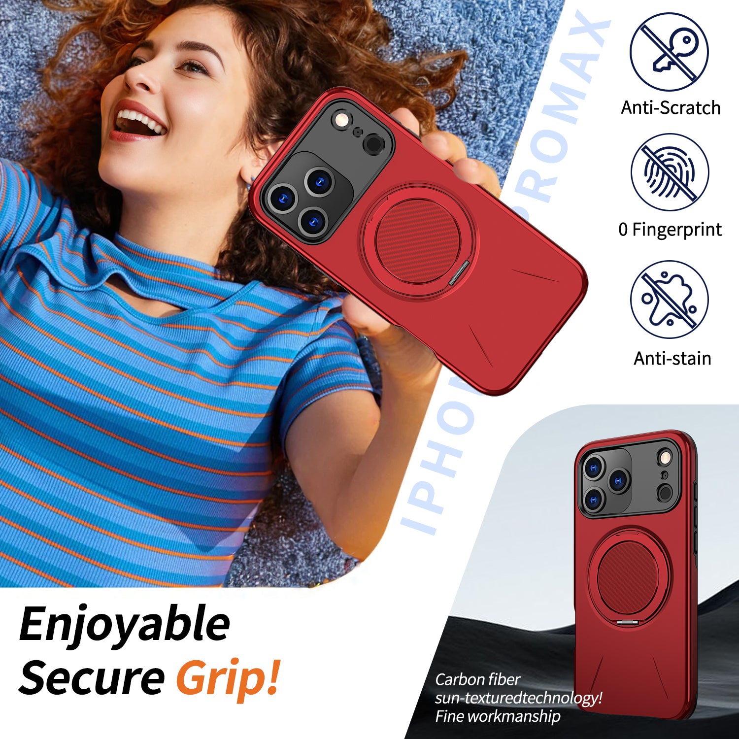 Reiko 360° Rotating Magnetic Versatile Stand Compatible with iPhone 17 Pro – view 5
