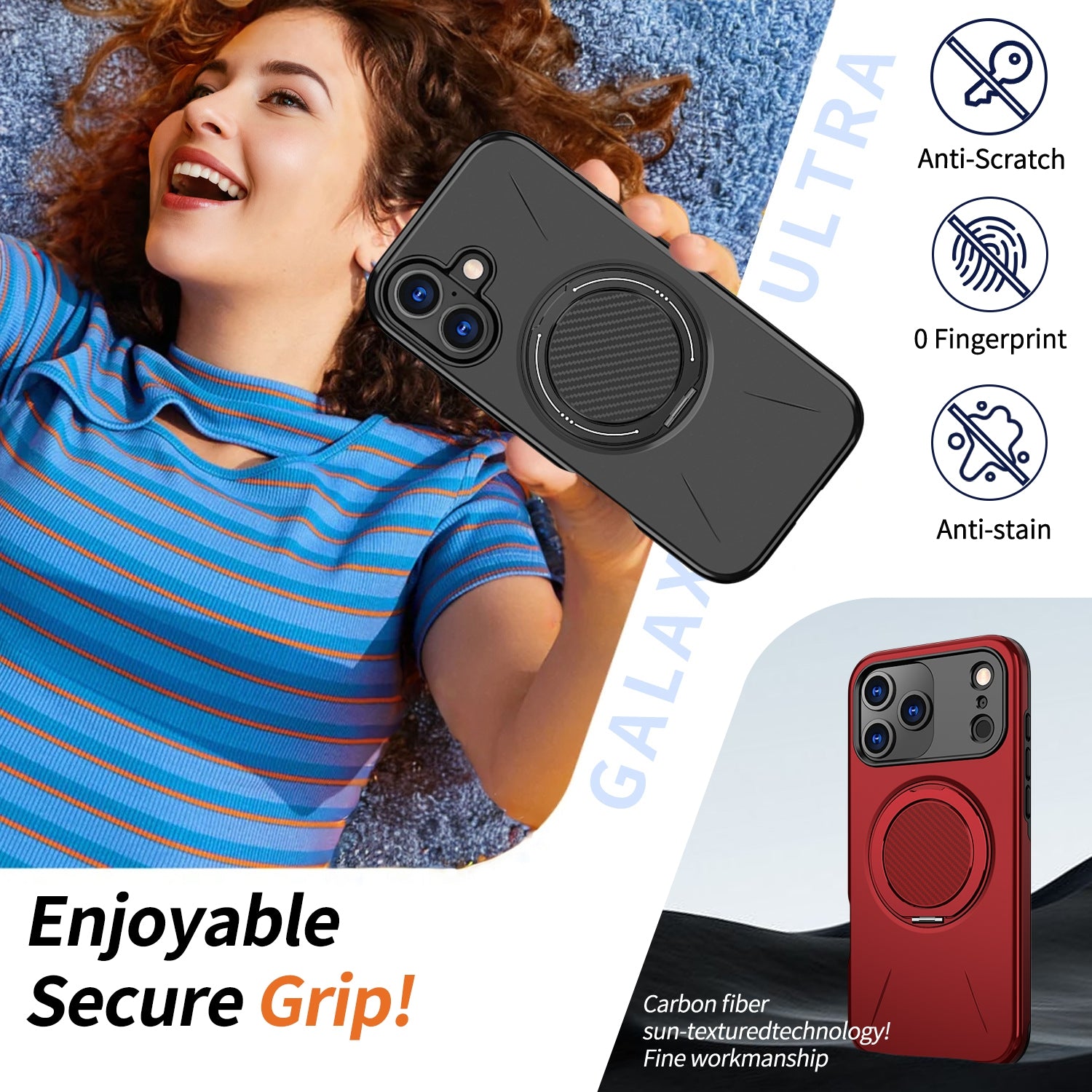 Reiko 360° Rotating Magnetic Versatile Stand Compatible with iPhone 17 – view 3