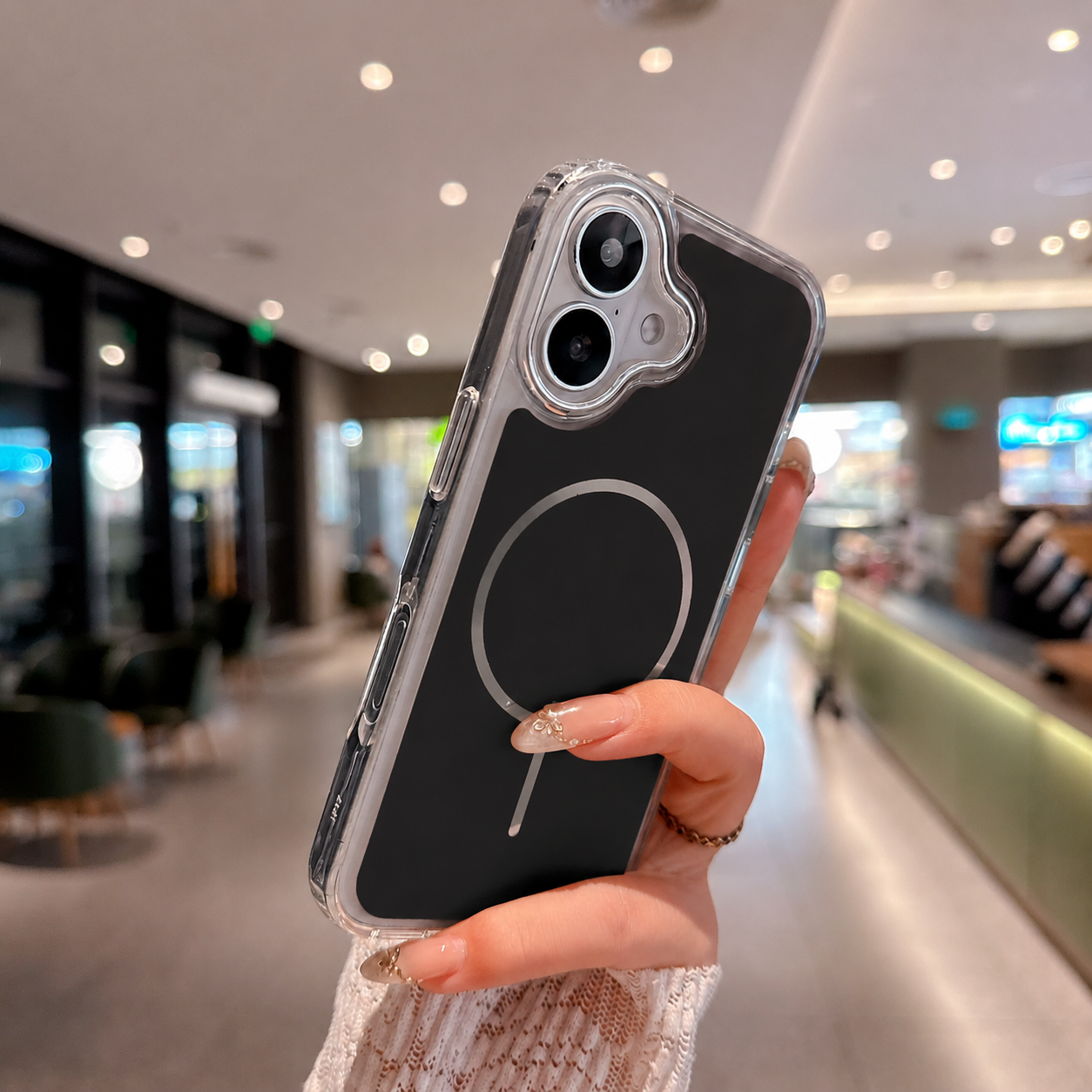 Magnetic & Shockproof case in black, compatible with Samsung A37 – view 3