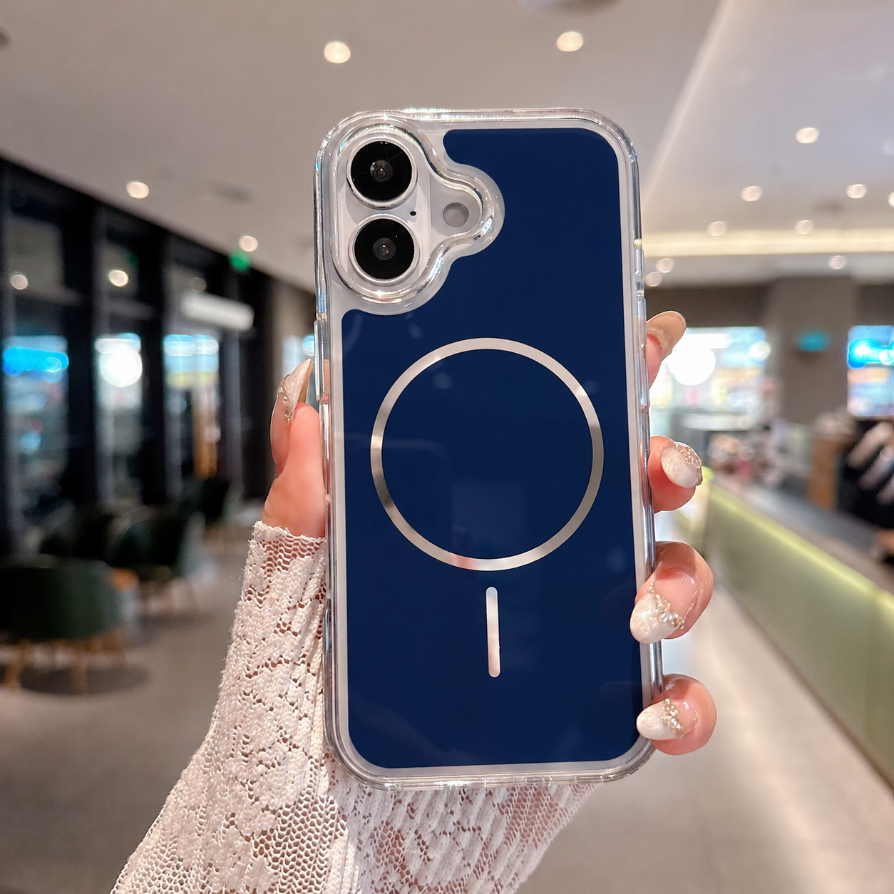 Magnetic & Shockproof case in blue, compatible with Samsung A37 – view 2