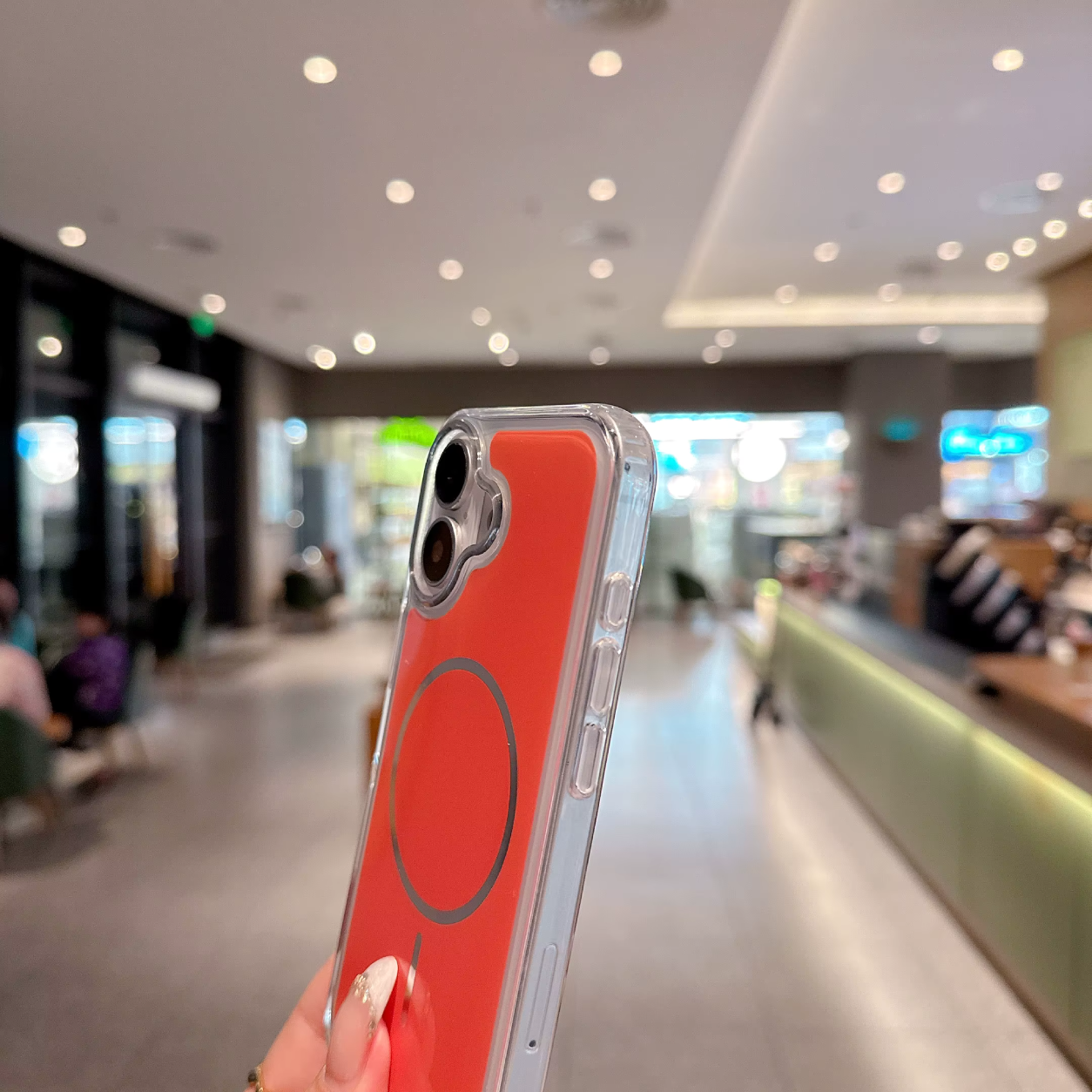 Magnetic & Shockproof case in orange, compatible with Samsung A37 – view 4