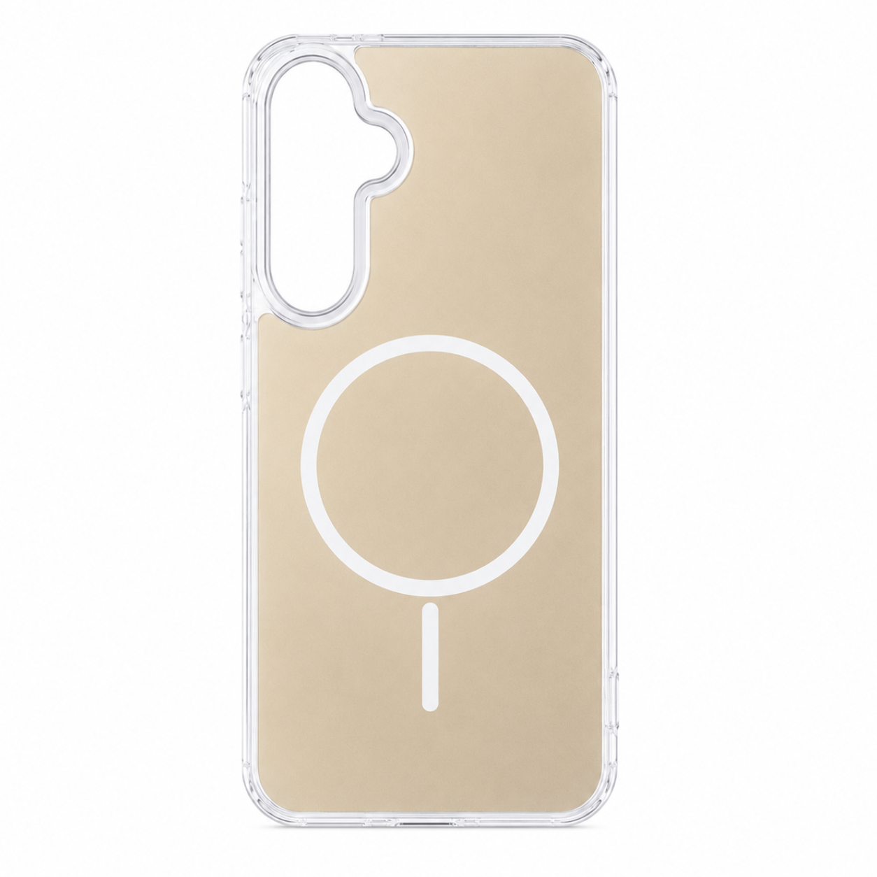 Magnetic Wireless Charging & Shockproof case in gold, compatible with Samsung A27