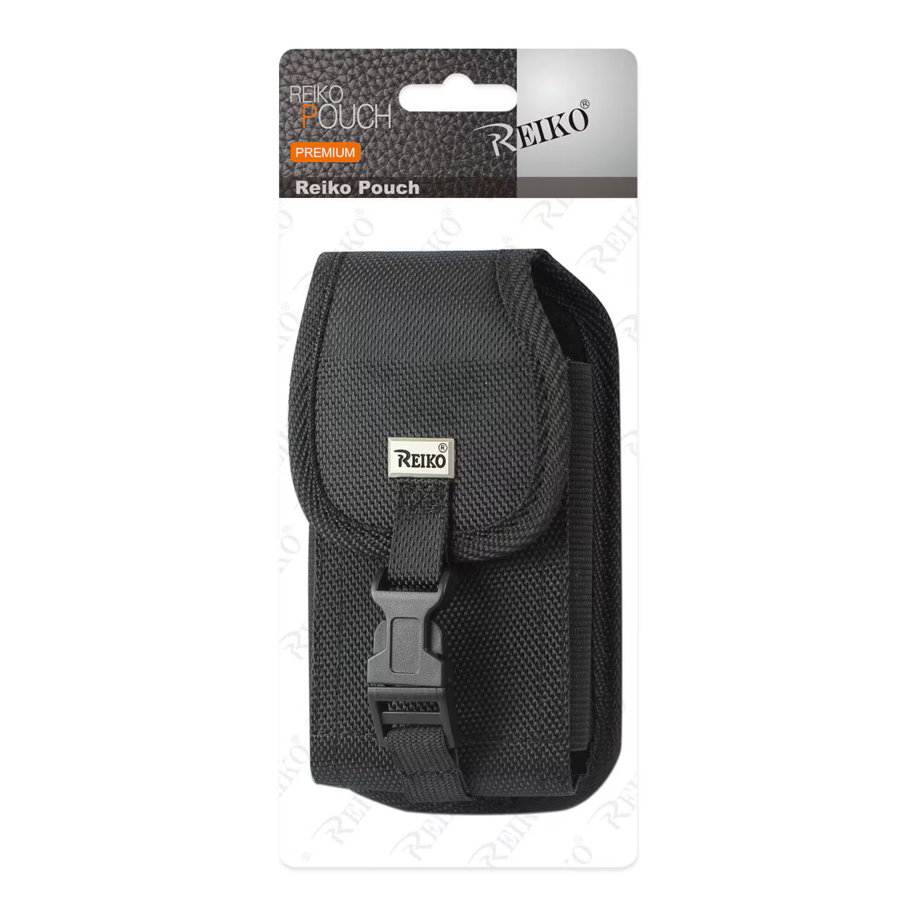 Reiko Vertical Rugged Pouch With Buckle Clip in Black (6.6X3.5X0.7 Inches)