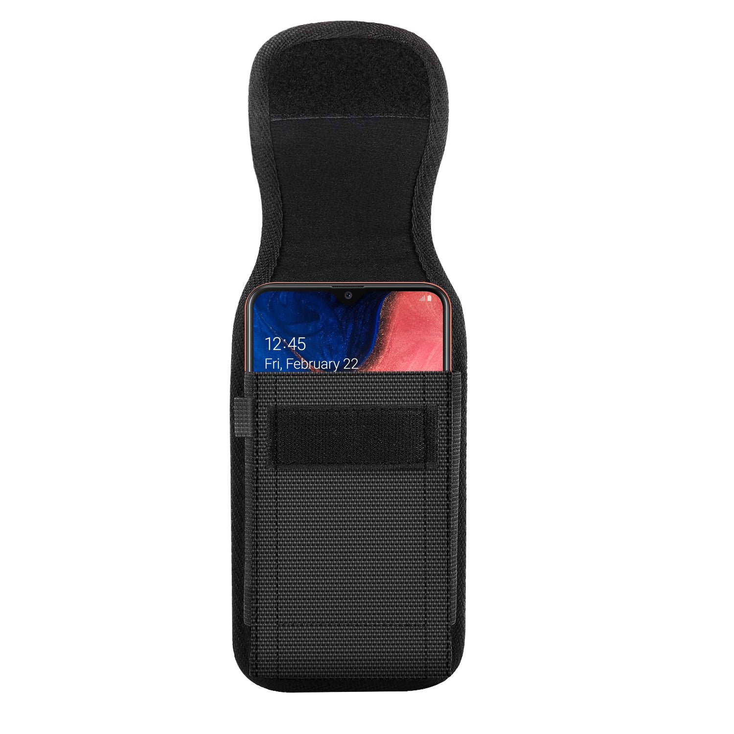 Reiko Vertical Rugged Pouch With Metal Belt Clip in Black (6.6X3.5X0.7 Inches) – view 4