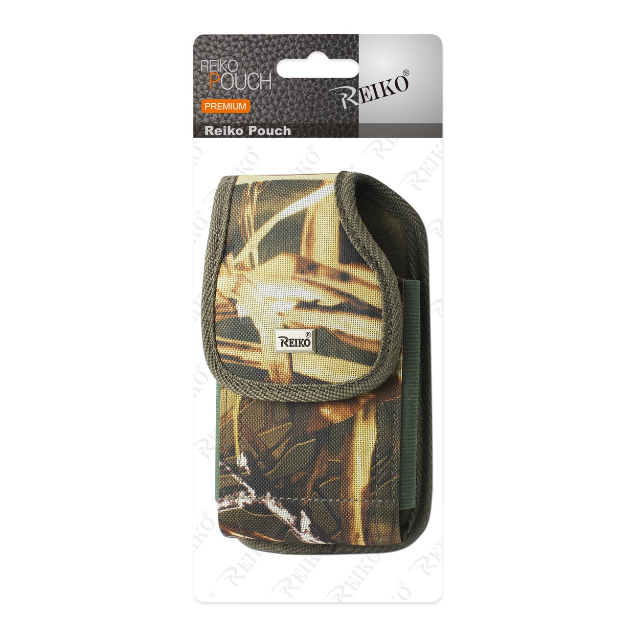 Reiko Vertical Rugged Pouch With Metal Belt Clip in Camouflage (7.0X3.9X0.7 Inches)