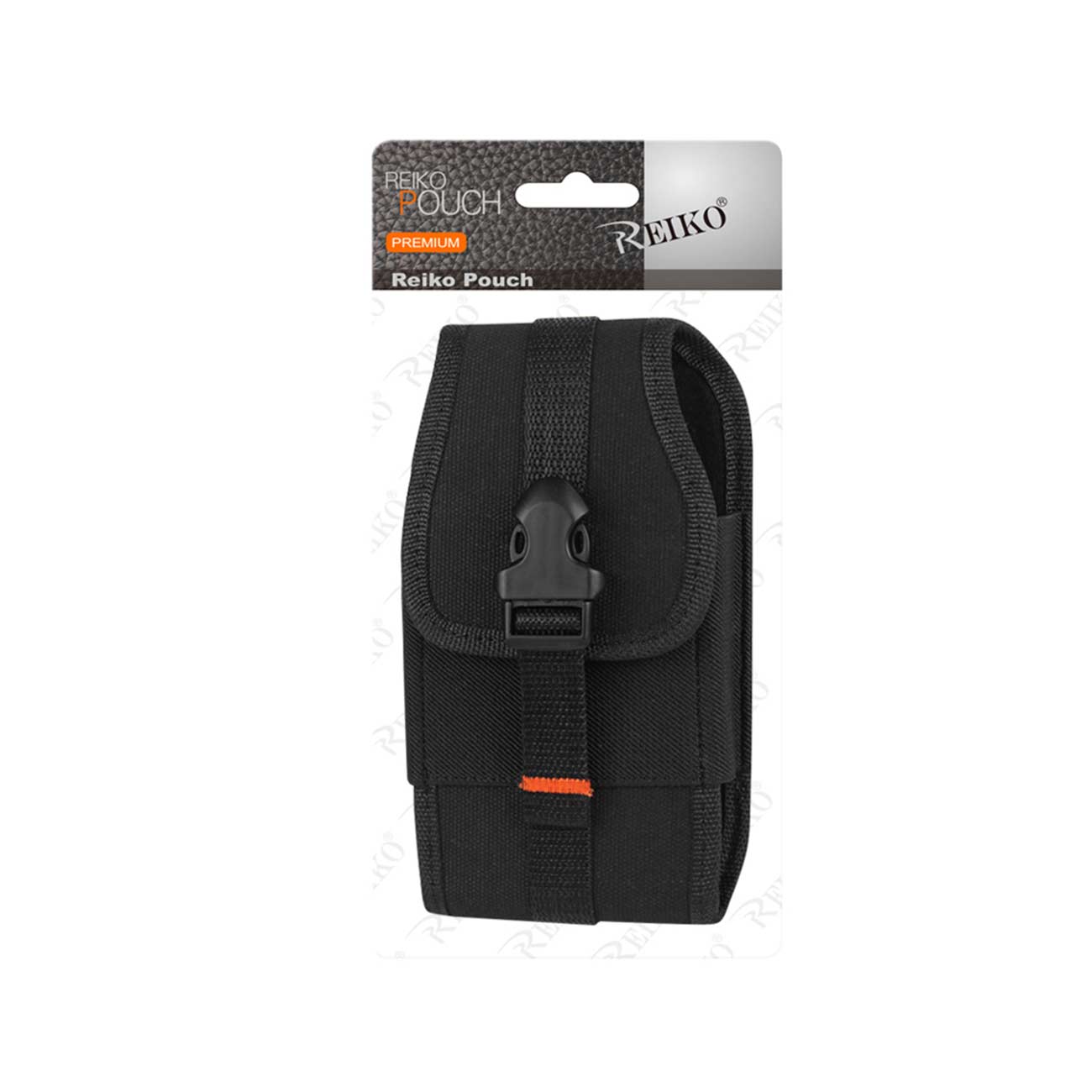 Reiko Vertical Rugged Pouch With Velcro And Belt Clip in Black (6.6X3.5X0.7 Inches)