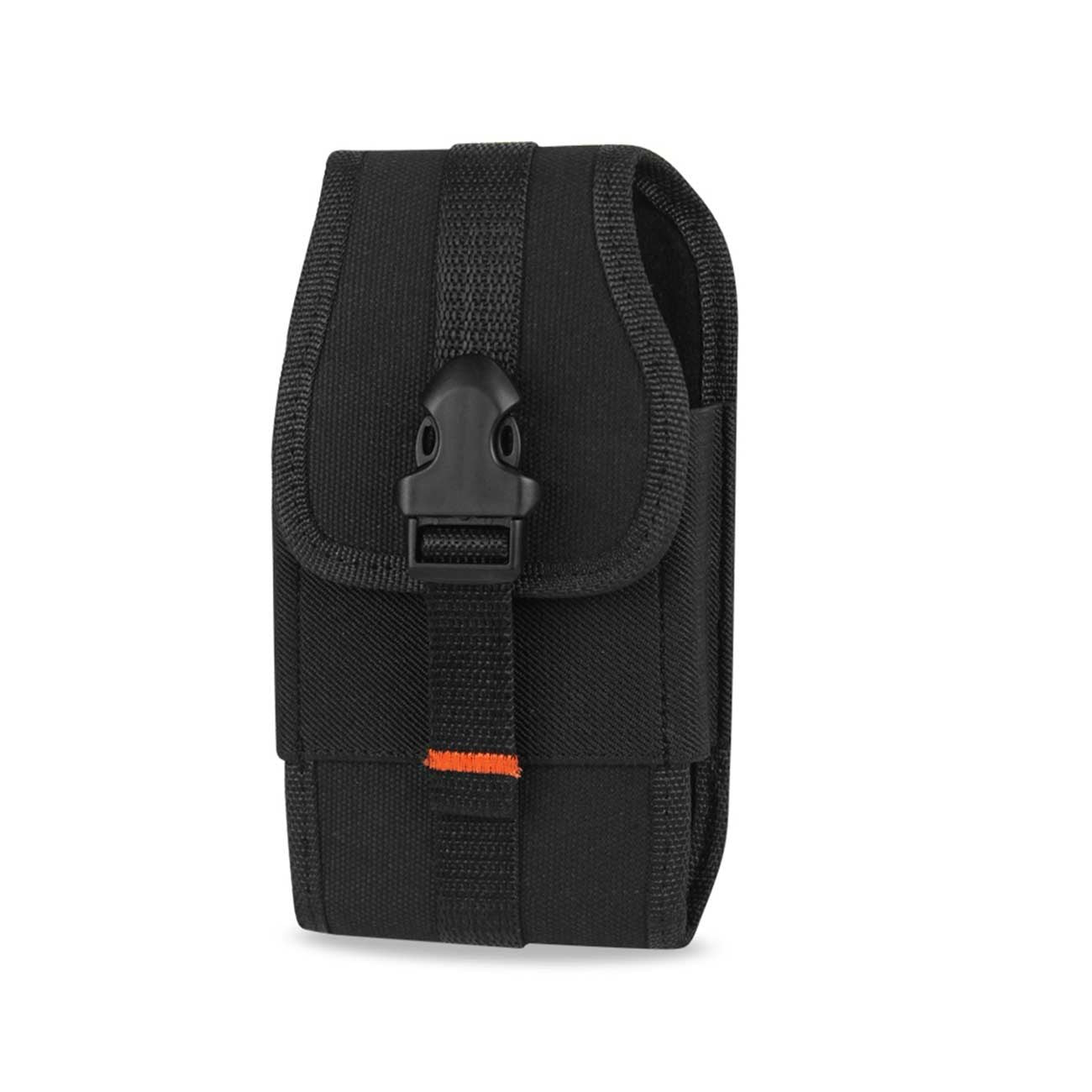 Reiko Vertical Rugged Pouch With Velcro And Belt Clip in Black (6.6X3.5X0.7 Inches) – view 2