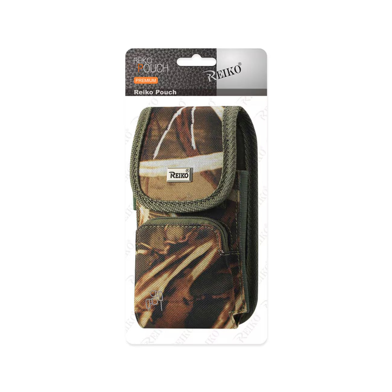 Reiko Vertical Rugged Pouch With Velcro And Belt Clip in Camouflage (6.6X3.5X0.7 Inches)