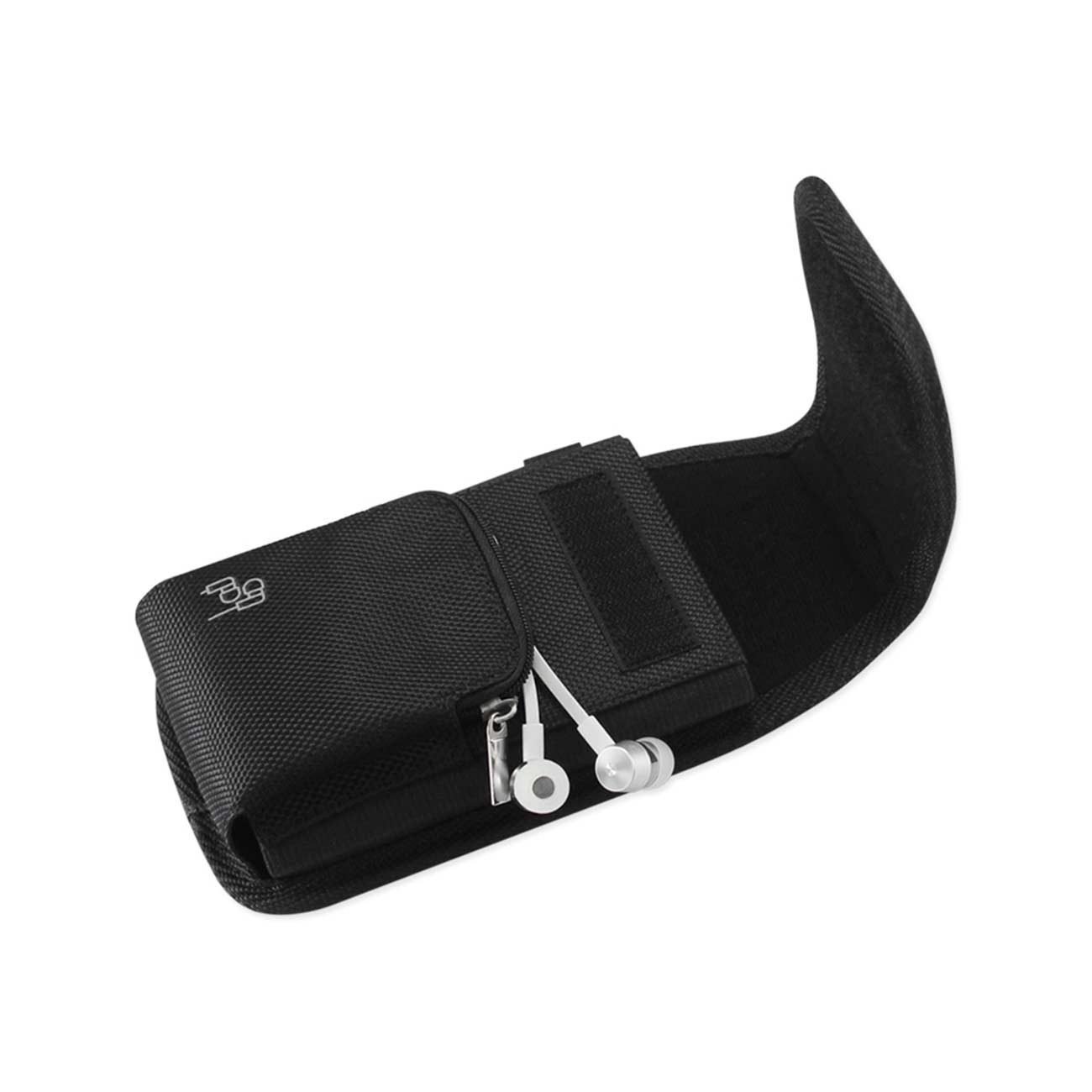 Reiko Vertical Rugged Pouch With Velcro And Belt Clip in Black (6.6X3.5X0.7 Inches) – view 4